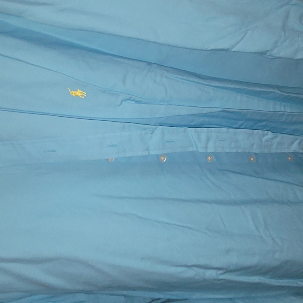 Classic Blue Shirt with Yellow Emblem